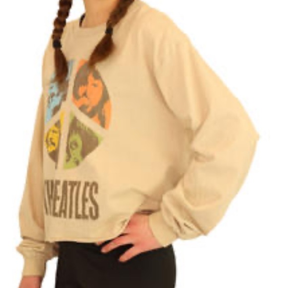 Junk Food Clothing Tops - The Beatles Graphic Long Sleeve Tee
